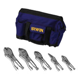 Irwin Vise-Grip 5-Piece Locking Pliers Set in Bag